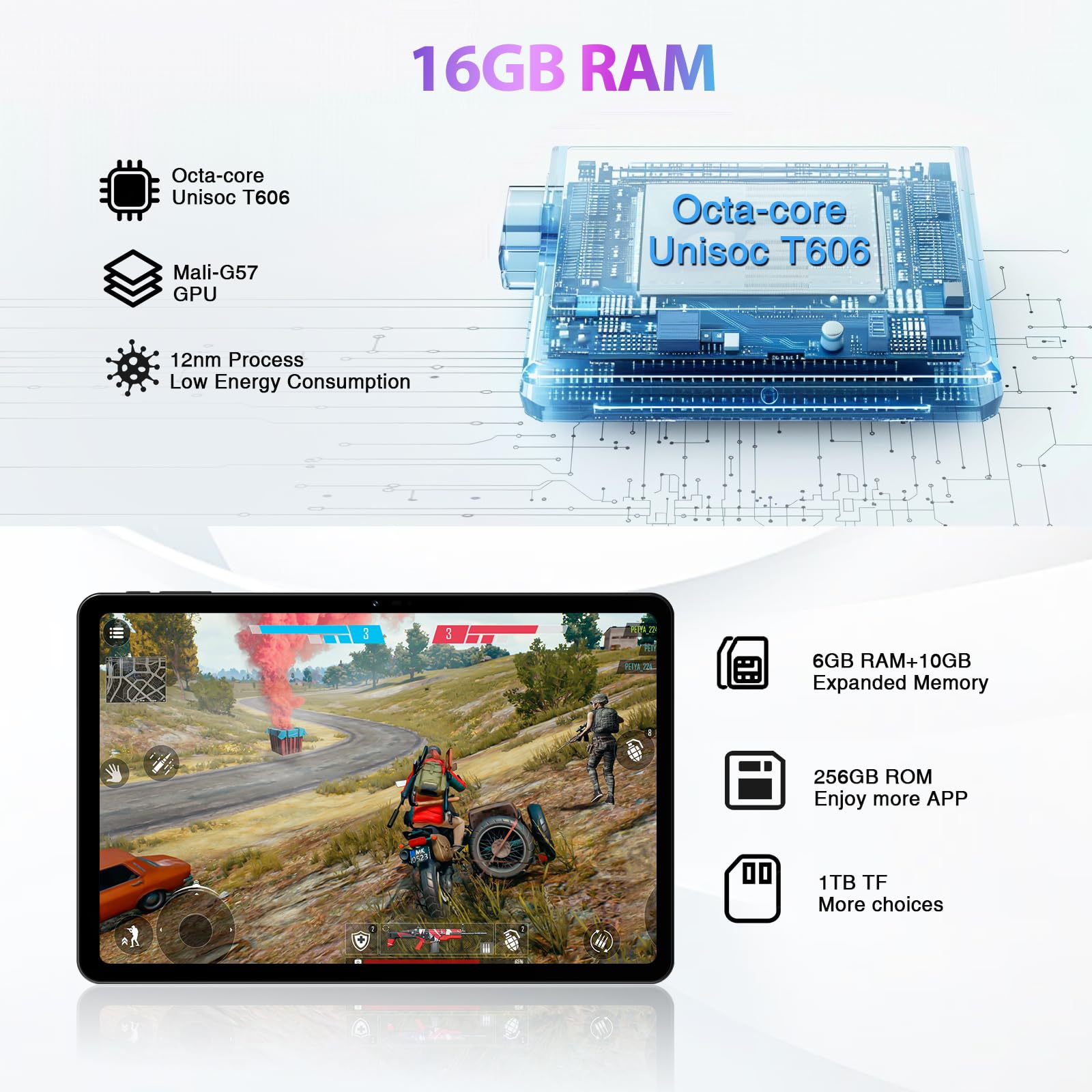 DOOGEE T30S 11 Inch Android Tablet (2024) - 2.4K Display, 16GB RAM (6+10), 256GB/1TB Storage, 13MP+8MP Camera, 8580mAh Battery, 4G LTE, Bluetooth 5.0, Dual SIM - Perfect for Work, Study & Entertainment