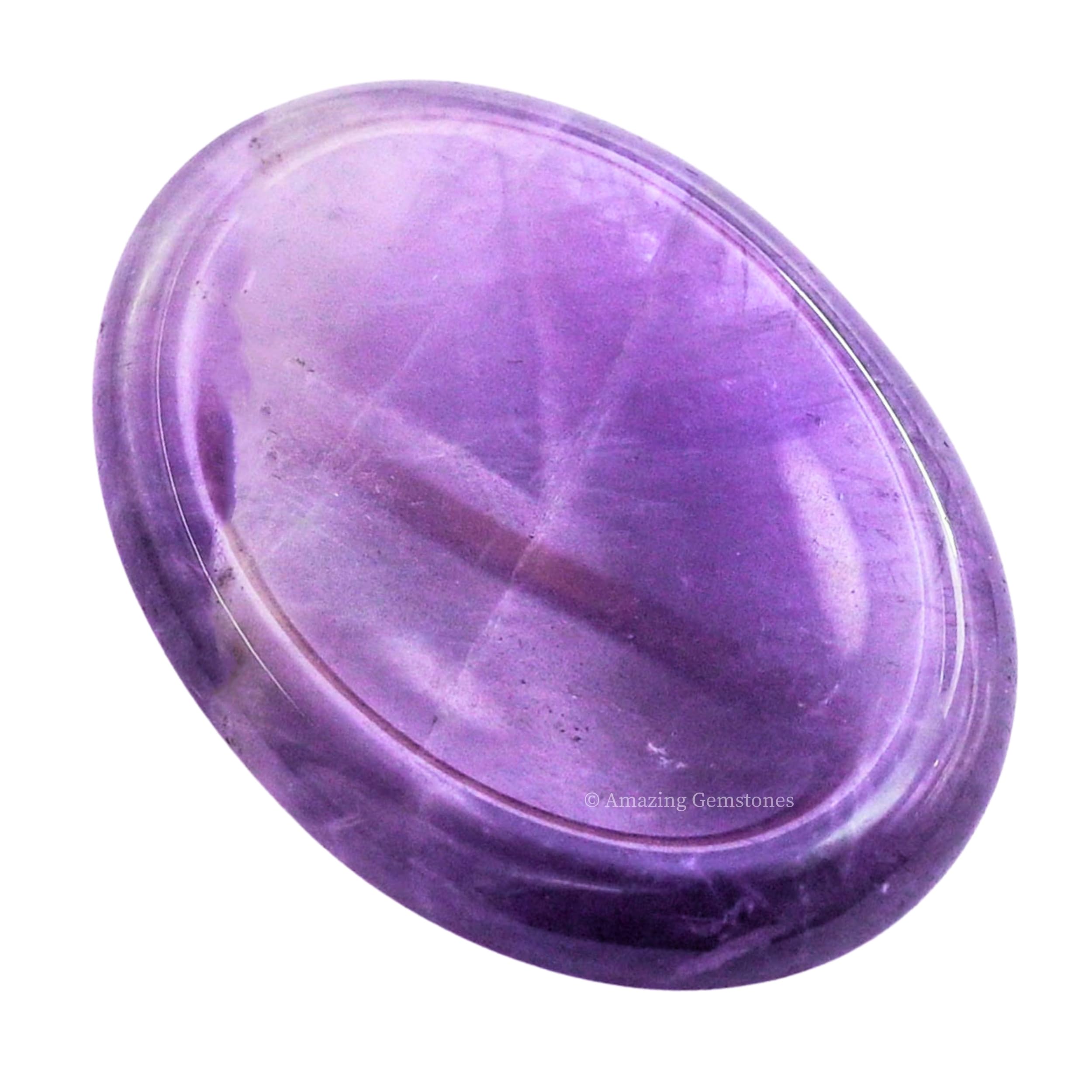 Amethyst Worry Stone for Stress Relief - Natural Healing Crystals & Meditation Stones - Anxiety Relief Gift for Women & Men - Perfect for Meditation, Relaxation & Pocket Fidgeting - Great Stocking Stuffer & Birthday Present