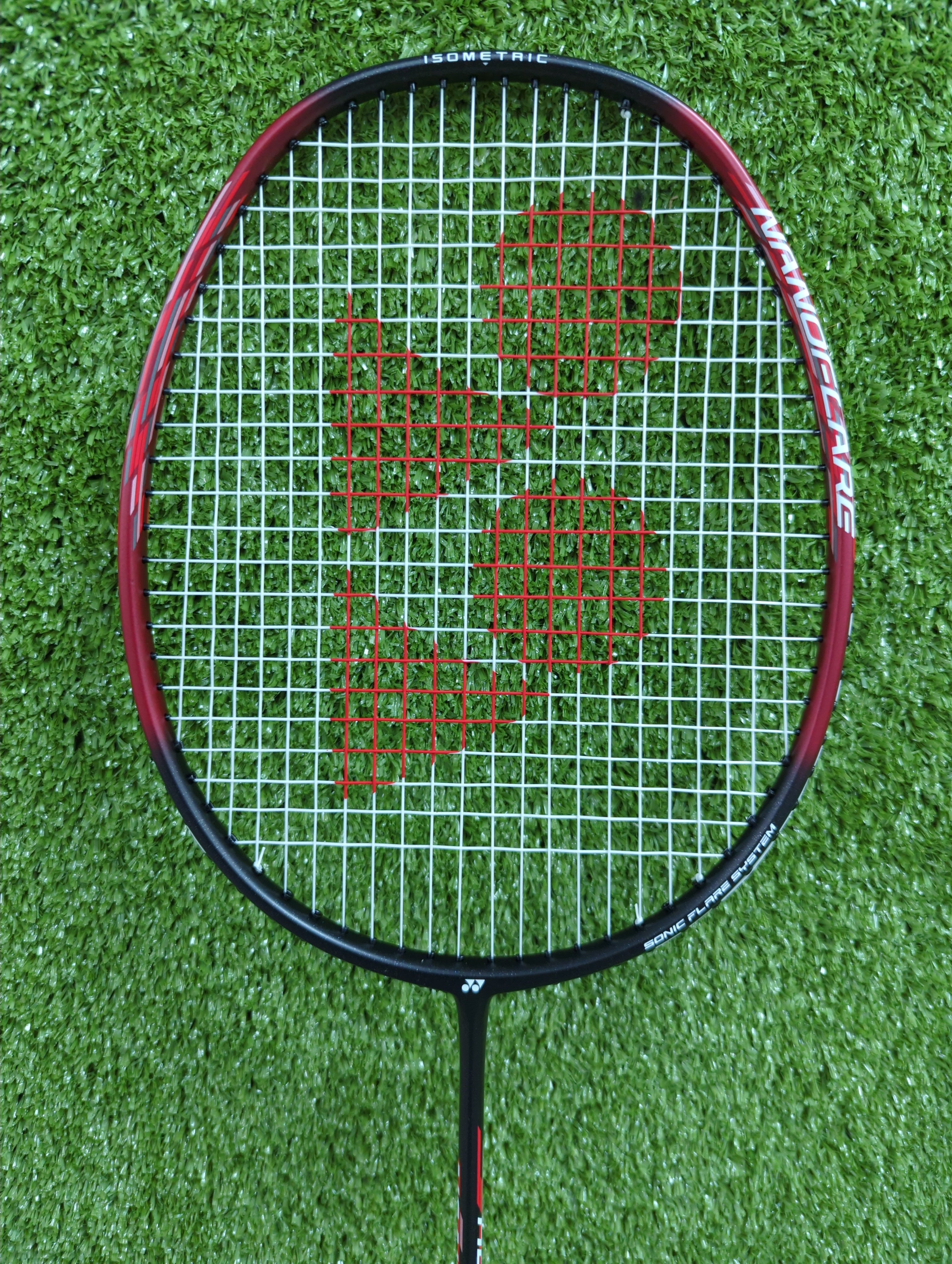 Yonex Nanoflare 001 Ability Badminton Racket (Black/Red) - Prestrung Carbon Fiber Shuttlecock Racket for Professional & Recreational Players - Perfect for Tournaments & Backyard Games