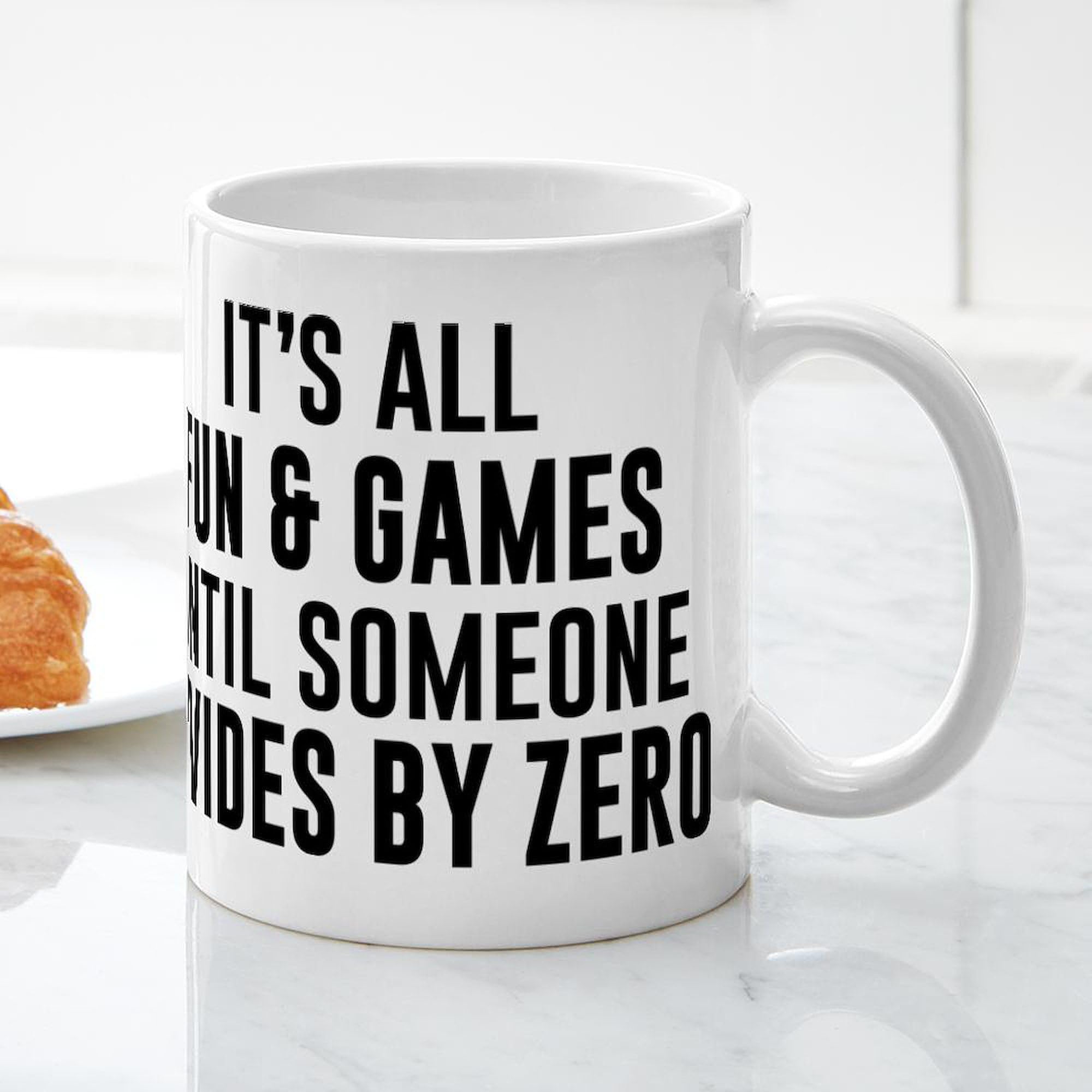 Divide By Zero Funny Math 11 oz (325 ml) Ceramic Coffee Mug - Perfect for Teachers, Students & Nerdy Gifts - Enjoy Your Morning Coffee or Tea at Home, Office or School