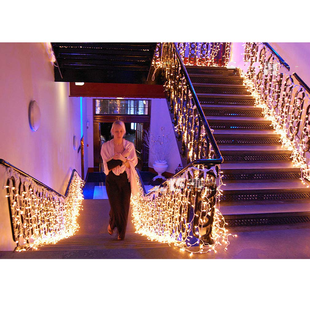 GYDING 96 LED Fairy String Lights - 4M/13Ft Warm White Christmas Icicle Lights with 8 Modes for Indoor & Outdoor Use | Perfect for Wedding, Party, Bedroom, Garden, Patio Decor