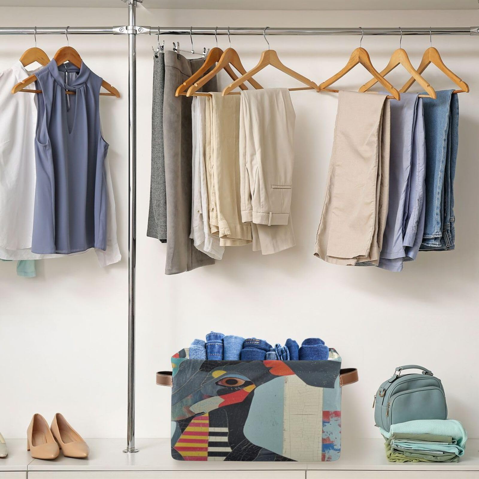 Large Fabric Storage Bins with Handles - Closet & Shelf Organizers for Clothes, Toys, Home Decor