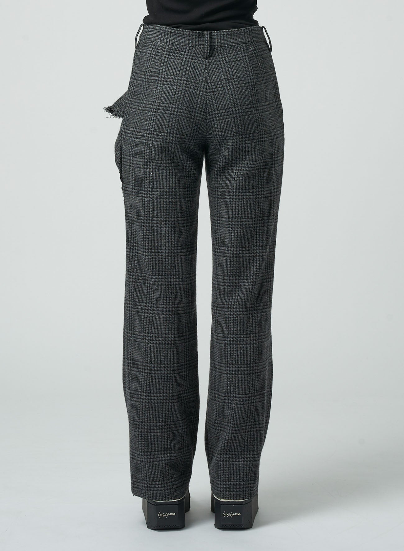 Stylish Check Left Front Tucked Pants for Women - Trendy High Waist Slim Fit Trousers for Office, Casual & Party Wear