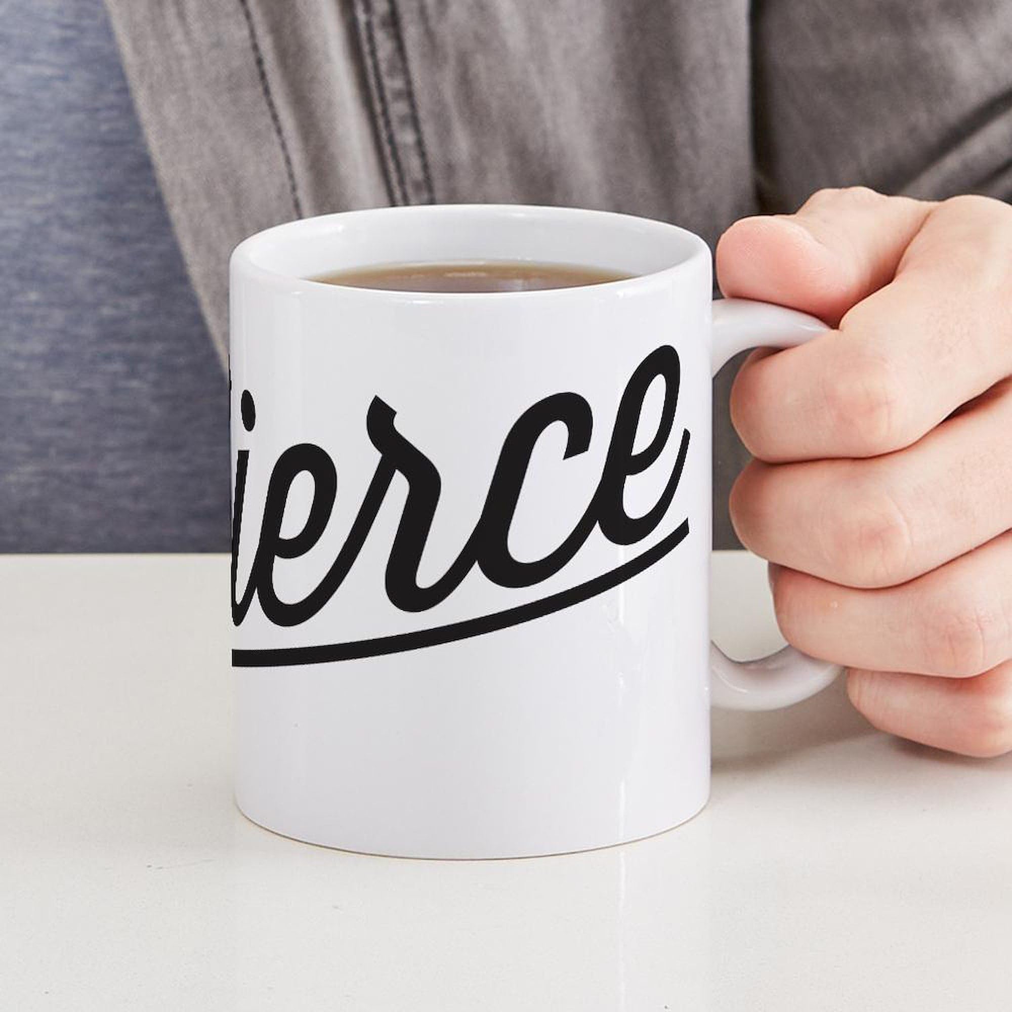 Fierce Ceramic Coffee Mug 11 oz (325 ml) - Insulated Travel Mug for Hot & Cold Drinks, Perfect for Office, Home, or Camping - CafePress