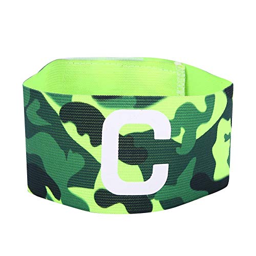 VGEBY Youth Soccer Captain Armband - Nylon Elastic Football Team Leader Sleeve Strap, Adjustable Sports Wristband (Green) - Perfect for Youth Soccer Matches, Training Sessions & Team Identification