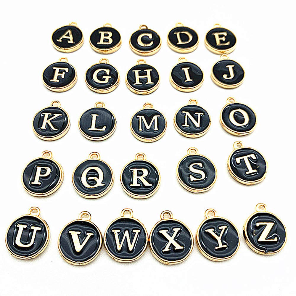 A-Z Alphabet Letter Charms - 26Pcs Mixed DIY Jewelry Making Pendants for Bracelets, Necklaces & Crafting - Perfect for Personalized Gifts, Scrapbooking & Handmade Jewelry Projects