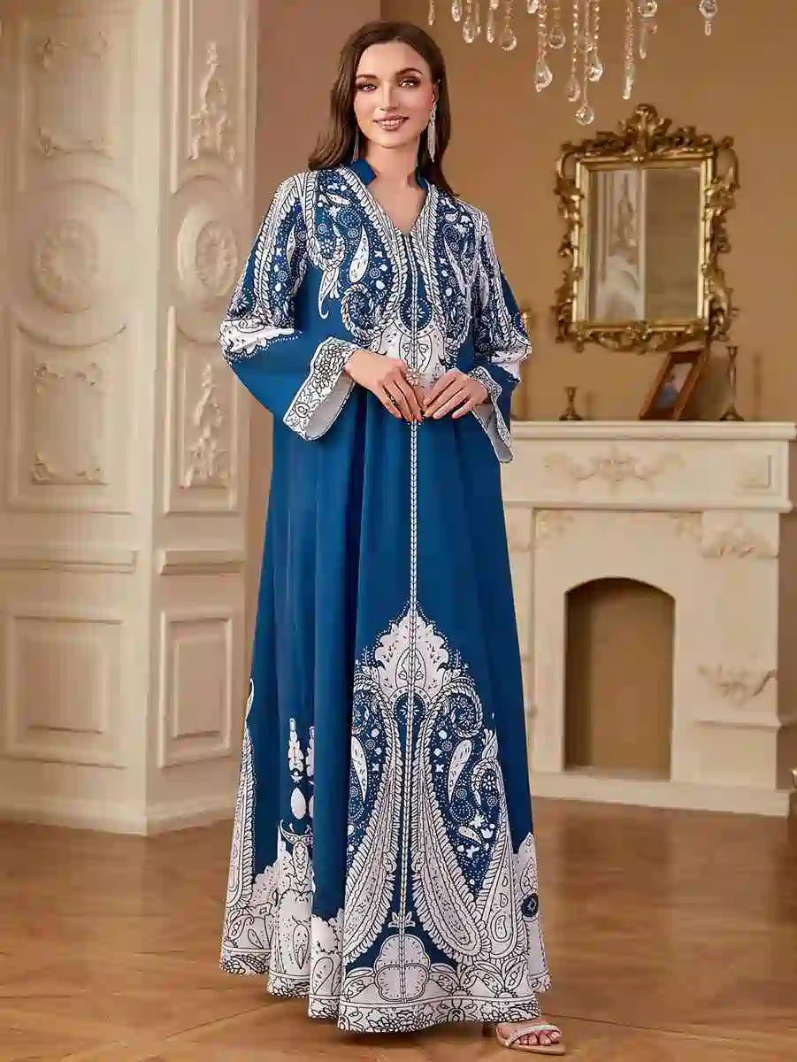 Urgarment Elegant Beaded Mukhawar Eid Caftan Dress #254268 - Perfect for Eid Celebrations, Weddings & Special Occasions