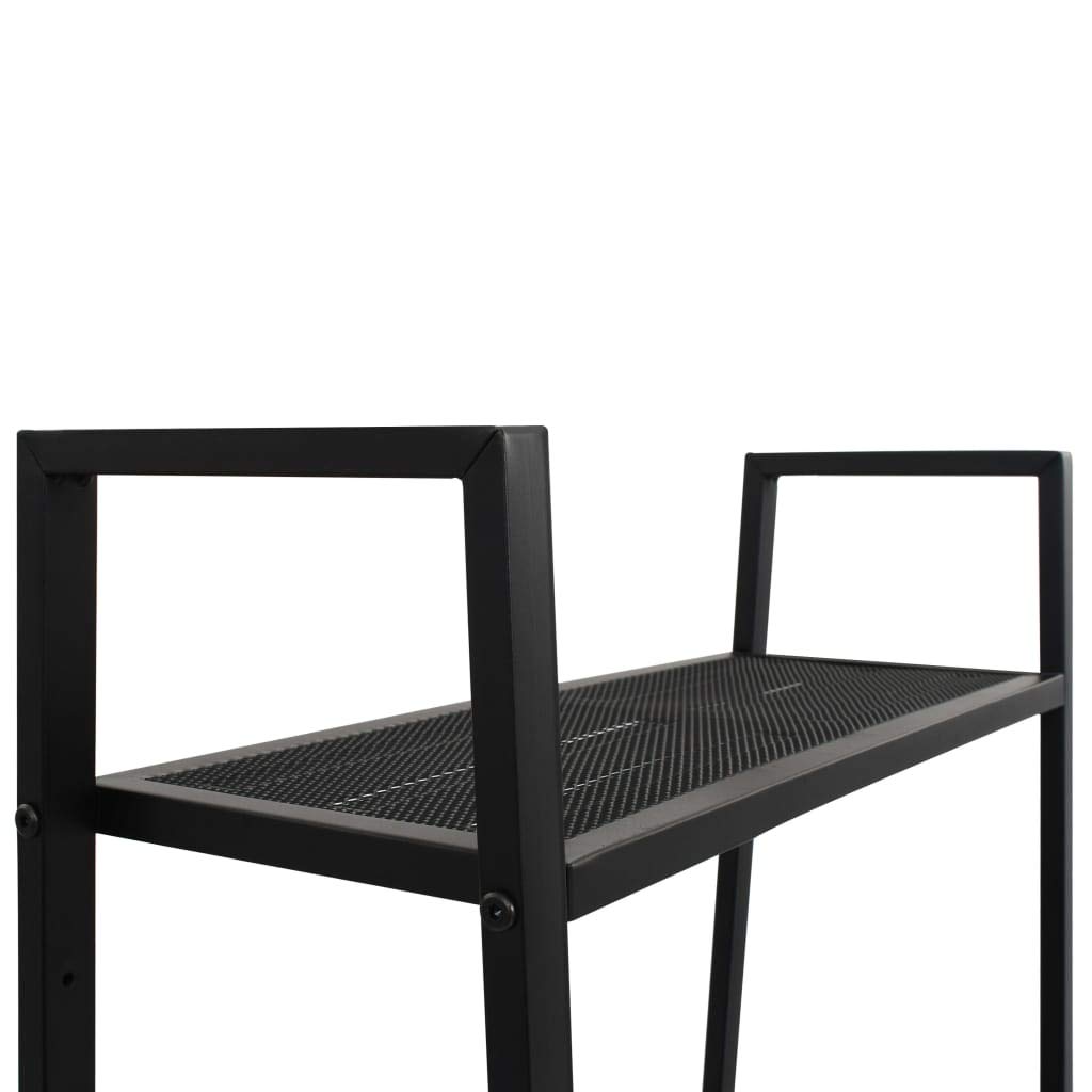 FAMIROSA 4-Tier Metal Ladder Bookcase - Black | Modern Bookshelf for Living Room, Bedroom & Office Storage