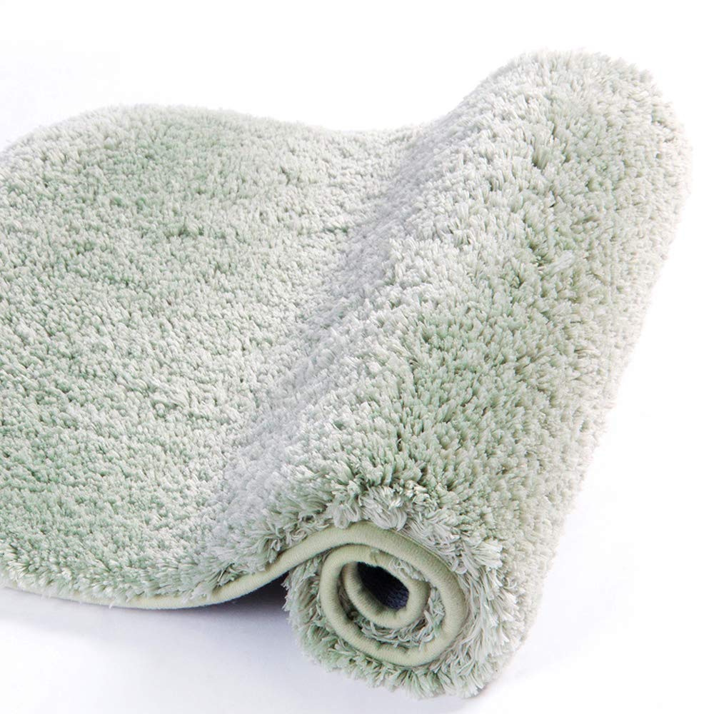 Non-Slip Bathroom Rug - Ultra Absorbent Soft Microfiber Shaggy Bath Mat (16