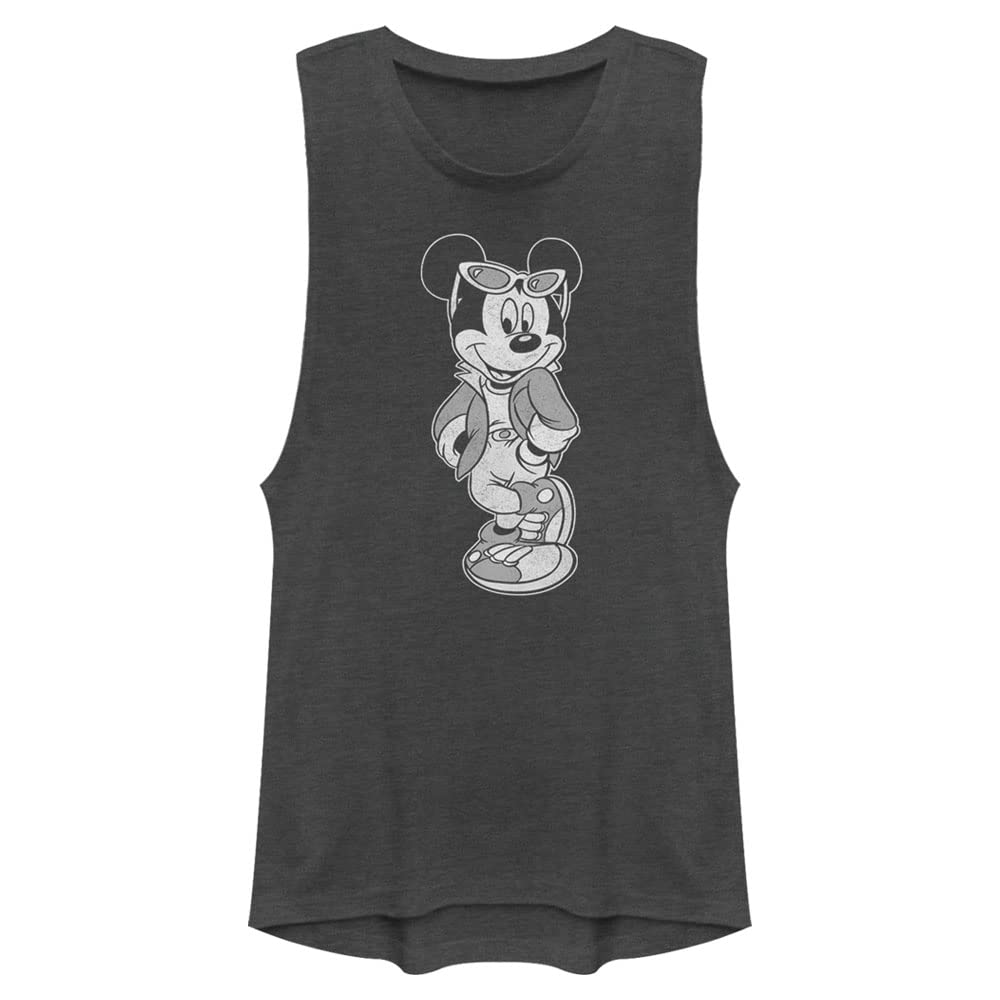 Disney Classic Retro Mickey Mouse Women's Muscle Tank Top - Vintage Graphic Tees for Casual Wear, Summer Outfits & Disney Fan Gifts