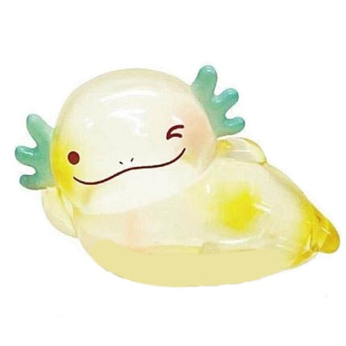 Axolotl Clear Soft Vinyl 2 Inch Mini Figure - Cute Collectible Toy for Desk Decor, Party Favors, and Kawaii Gifts