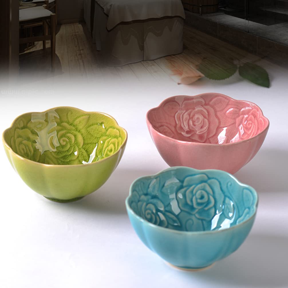 Premium Ceramic Mixing Bowls Set of 3 - Essential Oil & Facial Mask Mixing Bowls, Snack Serving Dishes for Spa, DIY Beauty & Home Kitchen Use - Durable Ceramic Bowls for Professional & Personal Care
