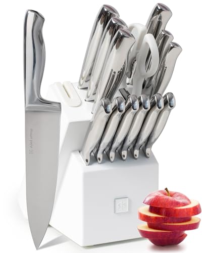 Silver Handle, Silver Blade & White Block