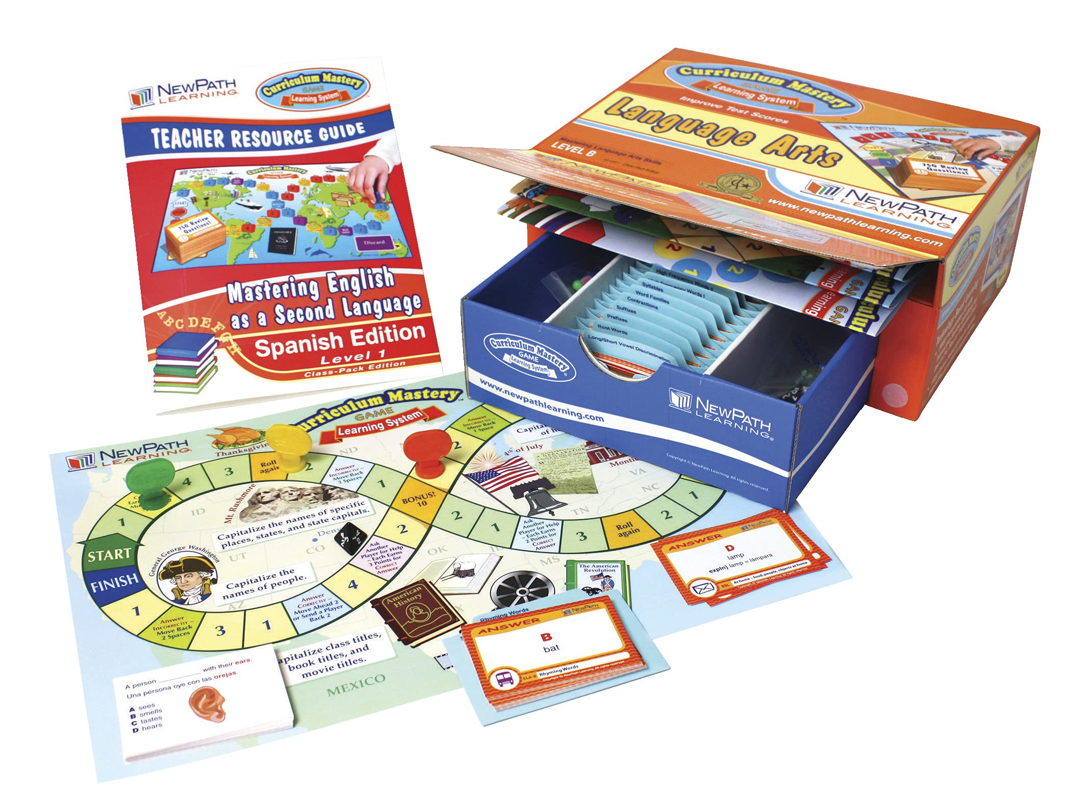 ESL Spanish Learning Games for Grades 1-6 | NewPath English Curriculum Mastery Class Pack | Perfect for Bilingual Classroom Activities & Homeschool Lessons