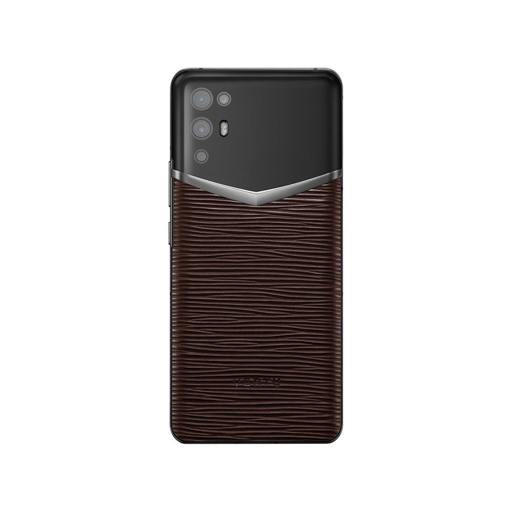 iVERTU Procella 5G Smartphone - Premium Calfskin Leather, Oak Brown Color - Luxury Business Phone for Professionals & Executives