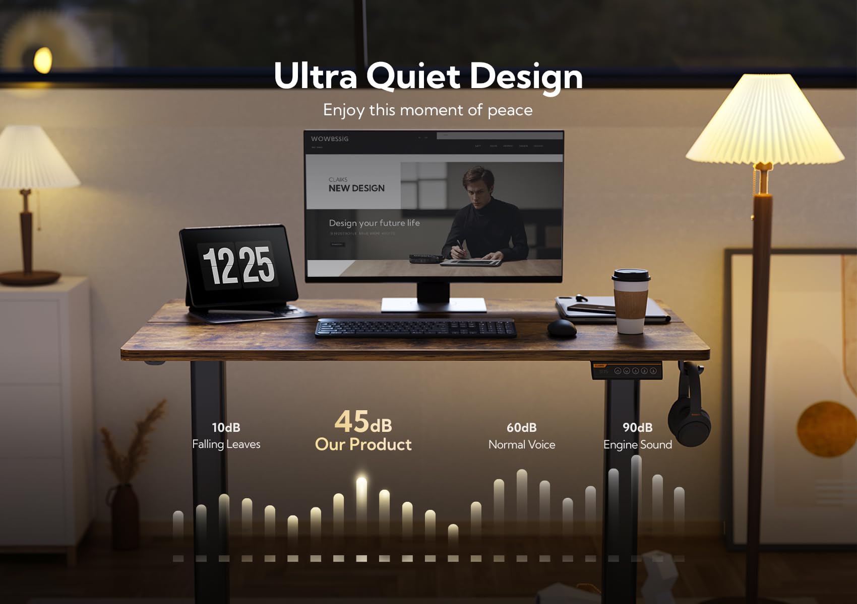 Claiks Electric Standing Desk 24x48