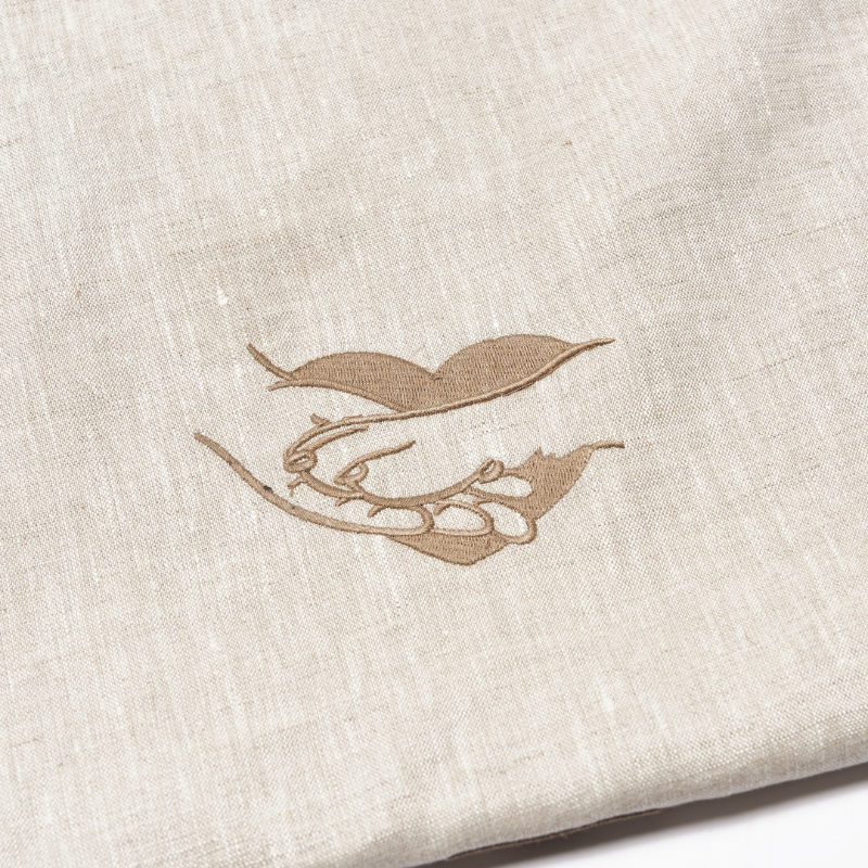 Poesia Embroidered Linen Canvas Tote Bag - Stylish & Durable Handbag for Women - Perfect for Shopping, Beach & Everyday Use