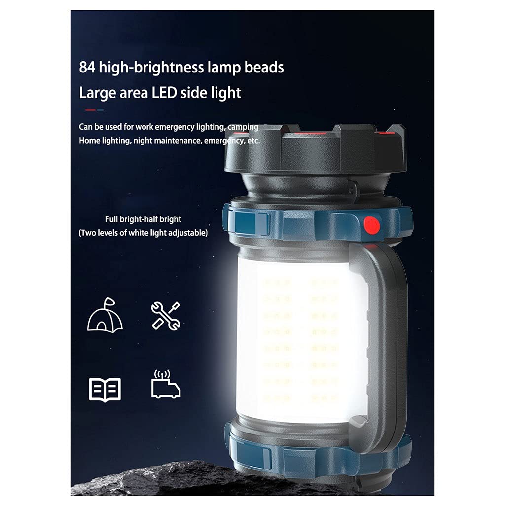 Super Bright LED Camping Lantern - Portable Long-Range Searchlight with Extended Battery Life for Outdoor Adventures, Hiking, Backpacking & Emergency Use (Small Size)