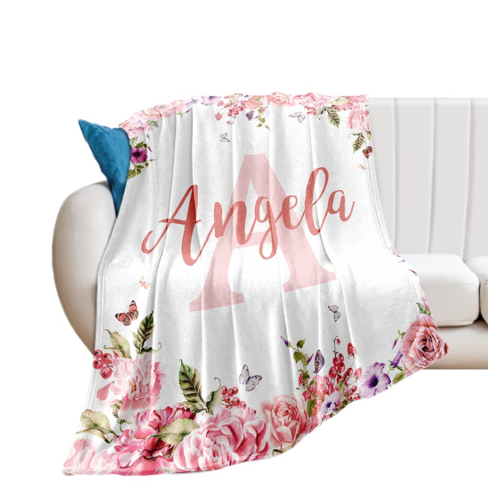 Personalized Yoke Style Baby Blankets for Girls & Boys - Custom Name Swaddle Blanket for Newborns, Toddlers & Kids - Perfect Baby Shower & Birthday Gift - Soft & Cozy for Nursery, Travel & Snuggling