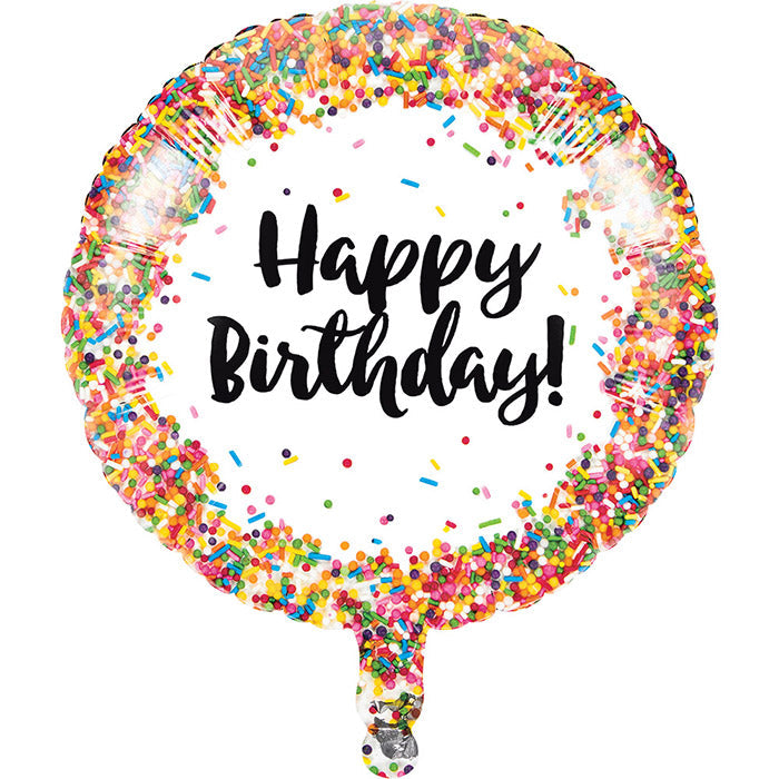 10 Pack Bulk Confetti Sprinkles Mylar Balloons for Birthday Party Decorations, Baby Showers & Wedding Celebrations