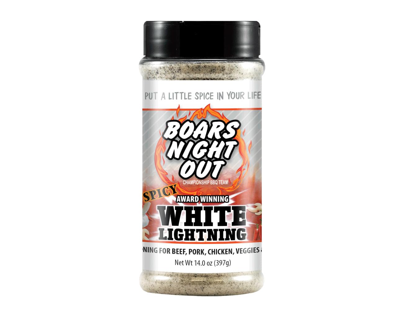 Boars Night Out Spicy White Lightning - Premium Hot Sauce for BBQ, Wings & Tacos - Perfect for Grilling, Game Day & Spicy Food Lovers