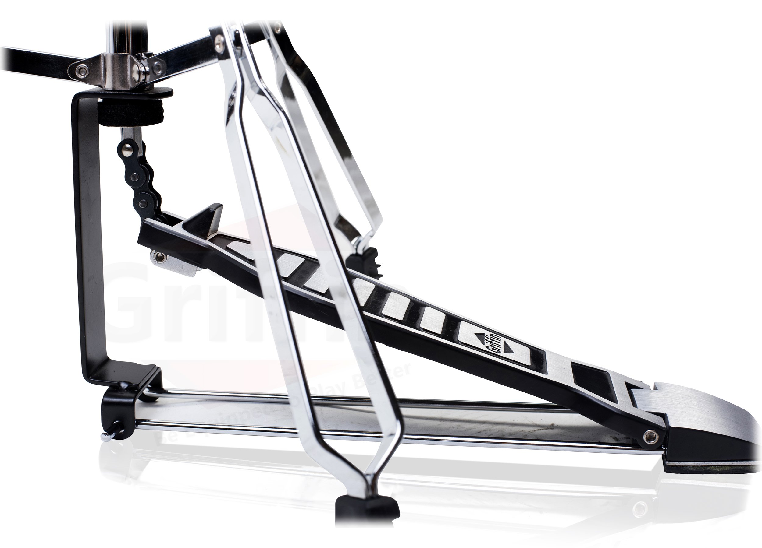 Premium Drum Hardware 3-Piece Set - Hi-Hat Stand, Drum Throne & Straight Cymbal Stand | Heavy Duty Chrome Drum Accessories with Non-Slip Base for Crash, Ride & Splash Cymbals | Perfect for Live Performances, Studio Recording & Drum Practice Sessions