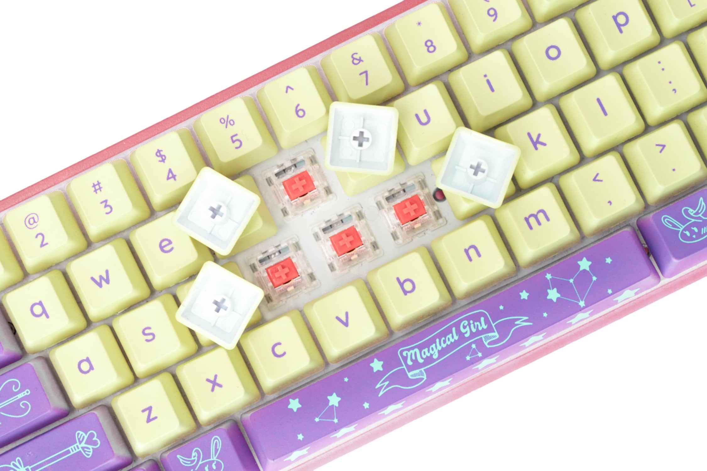Magical Fairy K1 Pro Wireless Mechanical Keyboard - 60% Compact RGB Gaming Keyboard with Hot-Swappable Switches, Bluetooth/Wired Mode for PC/Mac - Perfect for Gaming, Office Work & Typing Enthusiasts