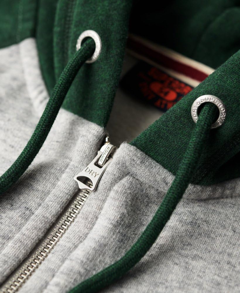 Superdry Men's Essential Baseball Zip Hoodie Sweatshirt - Comfortable Casual Pullover for Streetwear, Gym & Outdoor Activities