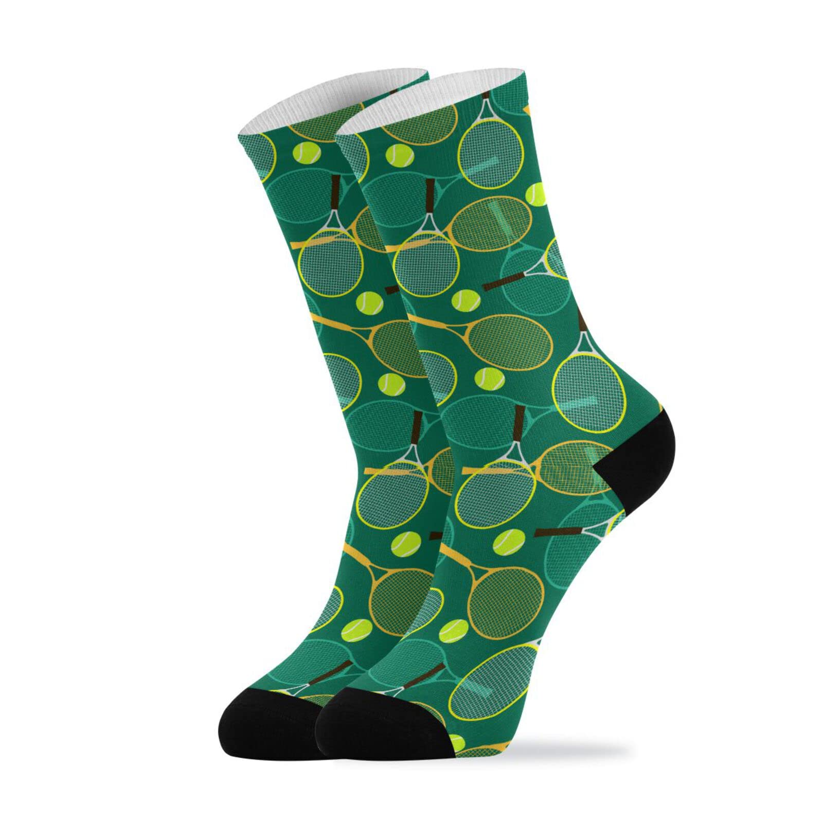 Women's & Men's Crew Athletic Socks - Mid Calf Comfortable Casual Socks for Running, Gym & Daily Wear - Novelty Design Cozy Socks for Sports & Everyday Use