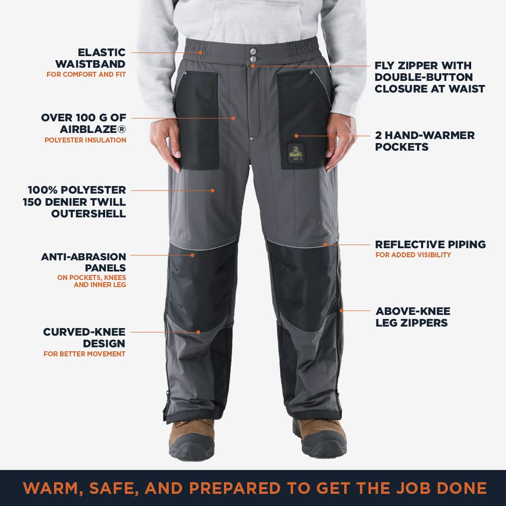 RefrigiWear ChillShield Insulated Winter Work Pants for Men & Women - Waterproof, Windproof & Thermal Protection for Cold Weather Jobs, Hunting & Outdoor Activities
