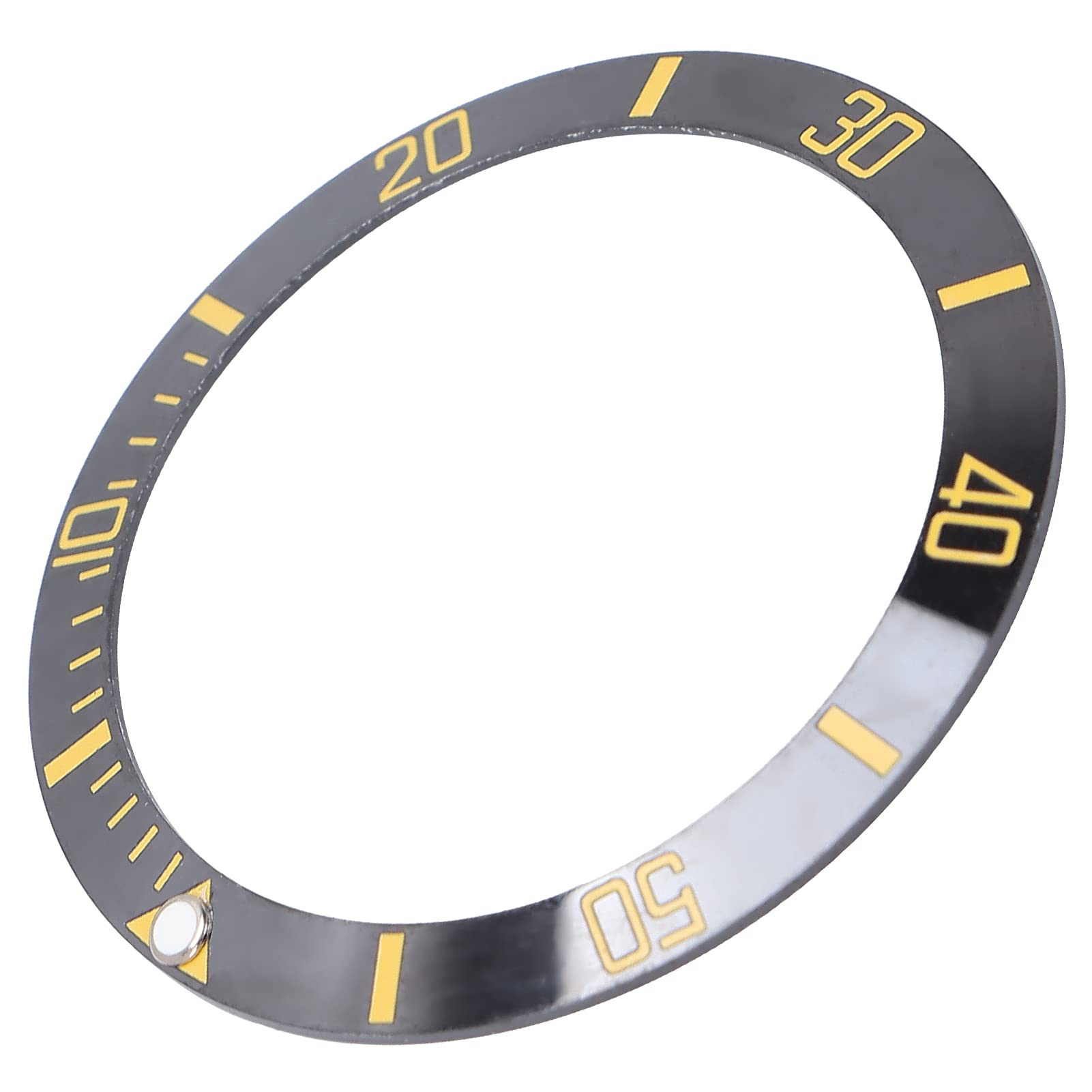 Ceramic Watch Bezel Insert Ring - Black & Gold for Professional Replacement