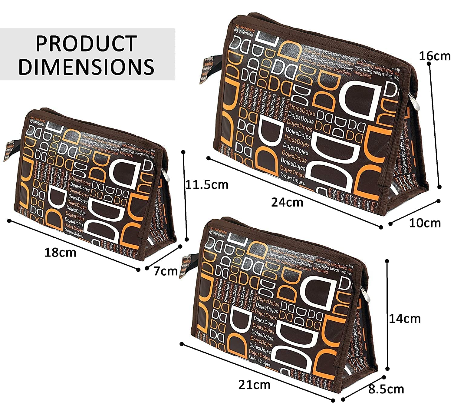 PRISMAXIC 3-Piece Travel Toiletry Bag Set - Waterproof Cosmetic Pouch, Jewelry Organizer & Medicine Storage Case for Women | Perfect for Vacation, Gym & Business Trips