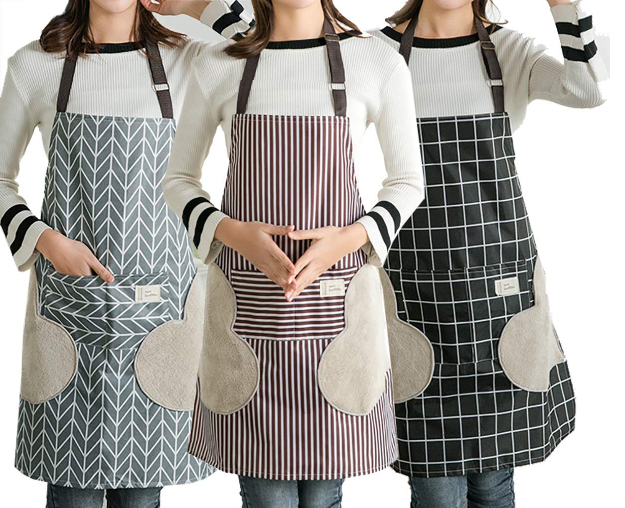Waterproof Kitchen Apron for Women with Pockets - Cooking & Baking