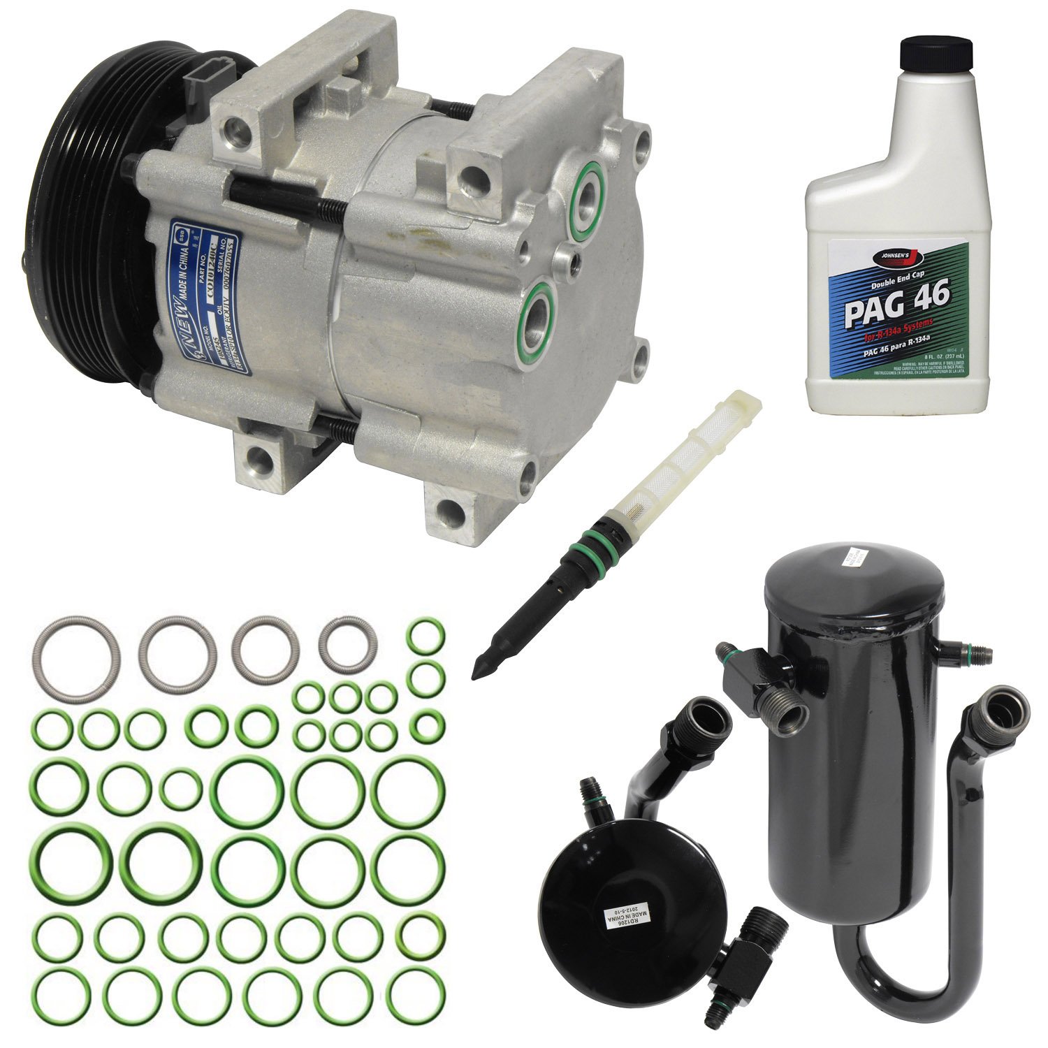 Universal KT 1324 Air Conditioner Compressor Kit - Complete A/C Repair Kit for Cars, Trucks & SUVs - Perfect for AC System Replacement & Maintenance