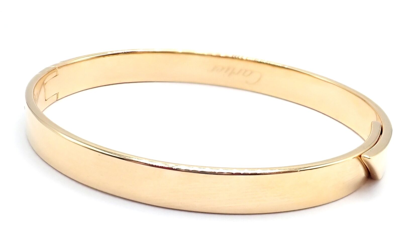 Authentic Cartier 18K Yellow Gold Diamond Anniversary Bangle Bracelet - Size 17 - Luxury Jewelry Gift for Women - Perfect for Anniversaries, Weddings & Special Occasions
