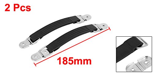 2PCS Black Plastic Cabinet Handles 185mm Length - Durable Furniture Suitcase & Box Pull Handles for Wardrobes, Drawers, Storage Cases & DIY Projects