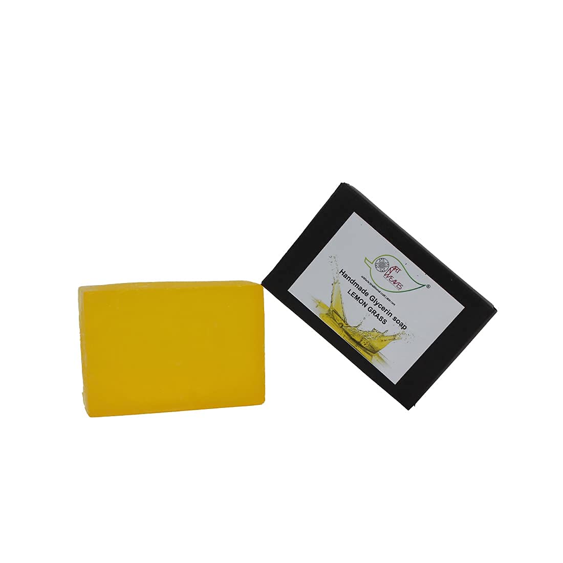 artNweaves Handmade Lemongrass Glycerin Soap Bars - Natural Moisturizing Solid Soap for Dry Skin (Pack of 2) | Perfect for Bath, Shower & Gift Giving