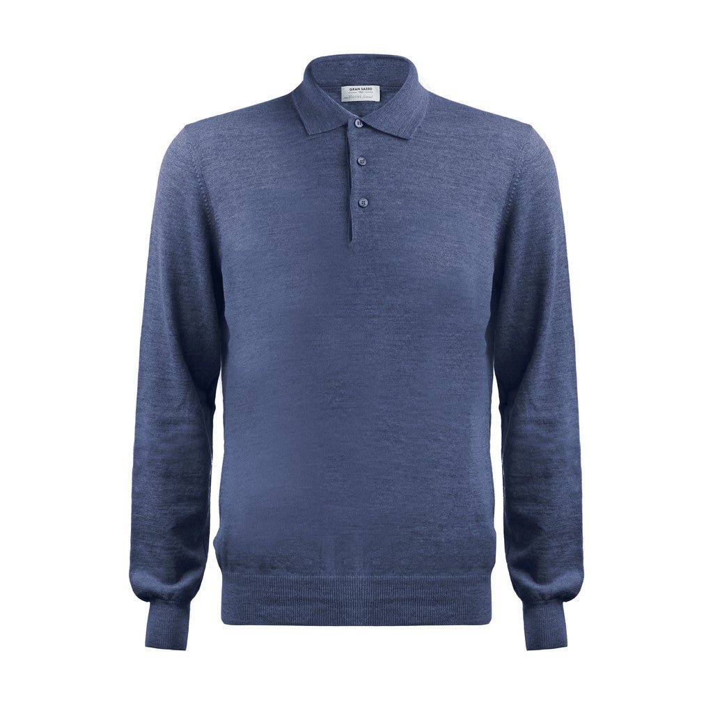 GRAN SASSO Premium Merino Wool Button Front Cardigan Sweater for Men - Navy Blue | Warm & Soft Winter Knitwear for Office, Travel & Casual Outfits