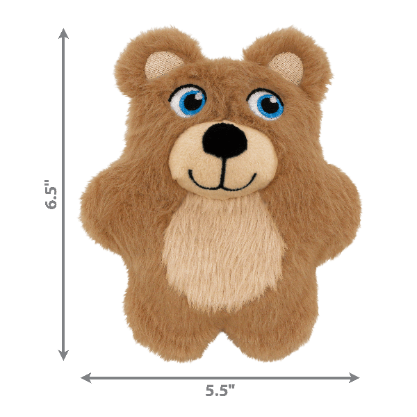 KONG Snuzzles Kiddos Teddy Bear Dog Toy - Soft Plush Chew Toy for Small & Medium Dogs - Perfect for Cuddling, Playtime & Anxiety Relief