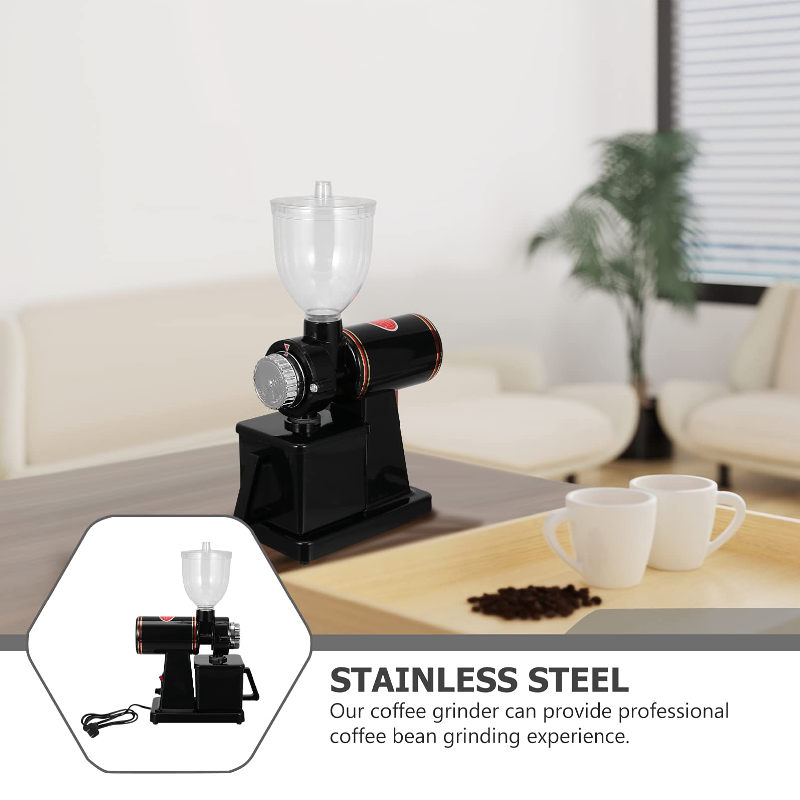 Premium Electric Burr Coffee Grinder for Espresso - Adjustable Coarseness, Quiet Operation, Perfect for Home Baristas - Ideal for Espresso, French Press, and Pour Over Brewing