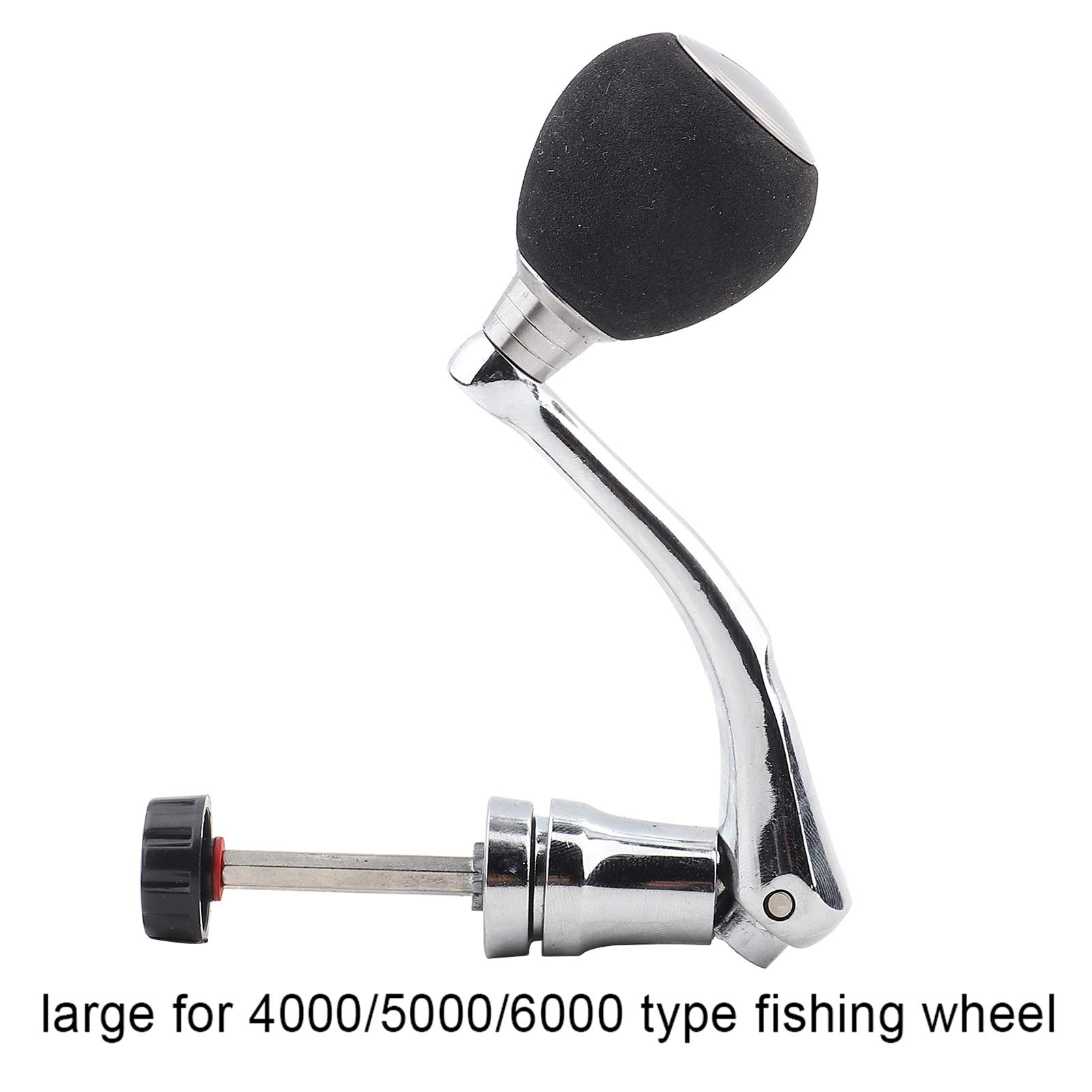 Premium Metal Spinning Fishing Reel Power Handle - Silver Rocker Arm Grip Replacement Part for Smooth Casting | Compatible with Most Spinning Reels | Perfect for Saltwater & Freshwater Fishing