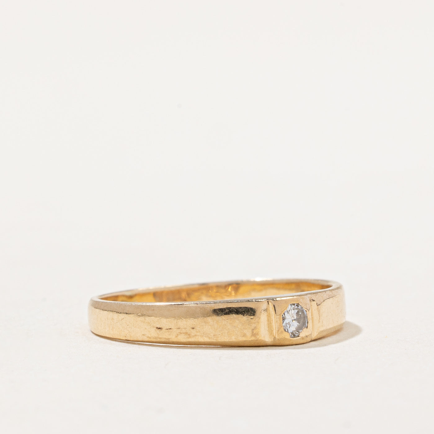 0.04ct Flush Set Diamond Ring - Size 5.5 | Elegant Minimalist Wedding Band, Engagement Ring for Women | Perfect for Everyday Wear, Anniversary Gifts & Special Occasions