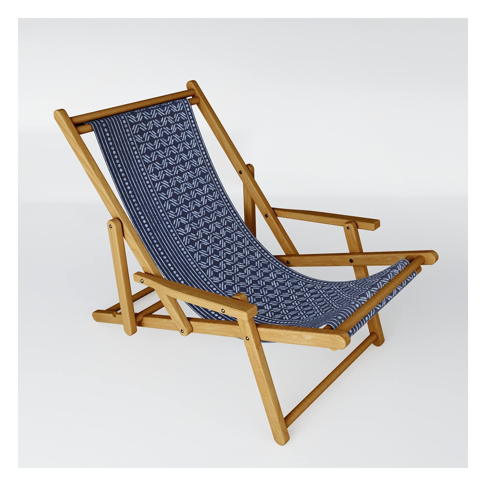 Thai Indigo Batik 3 Sling Chair Cover by Society6 - One Size - Perfect for Boho Home Decor, Outdoor Patio & Lounge Chairs