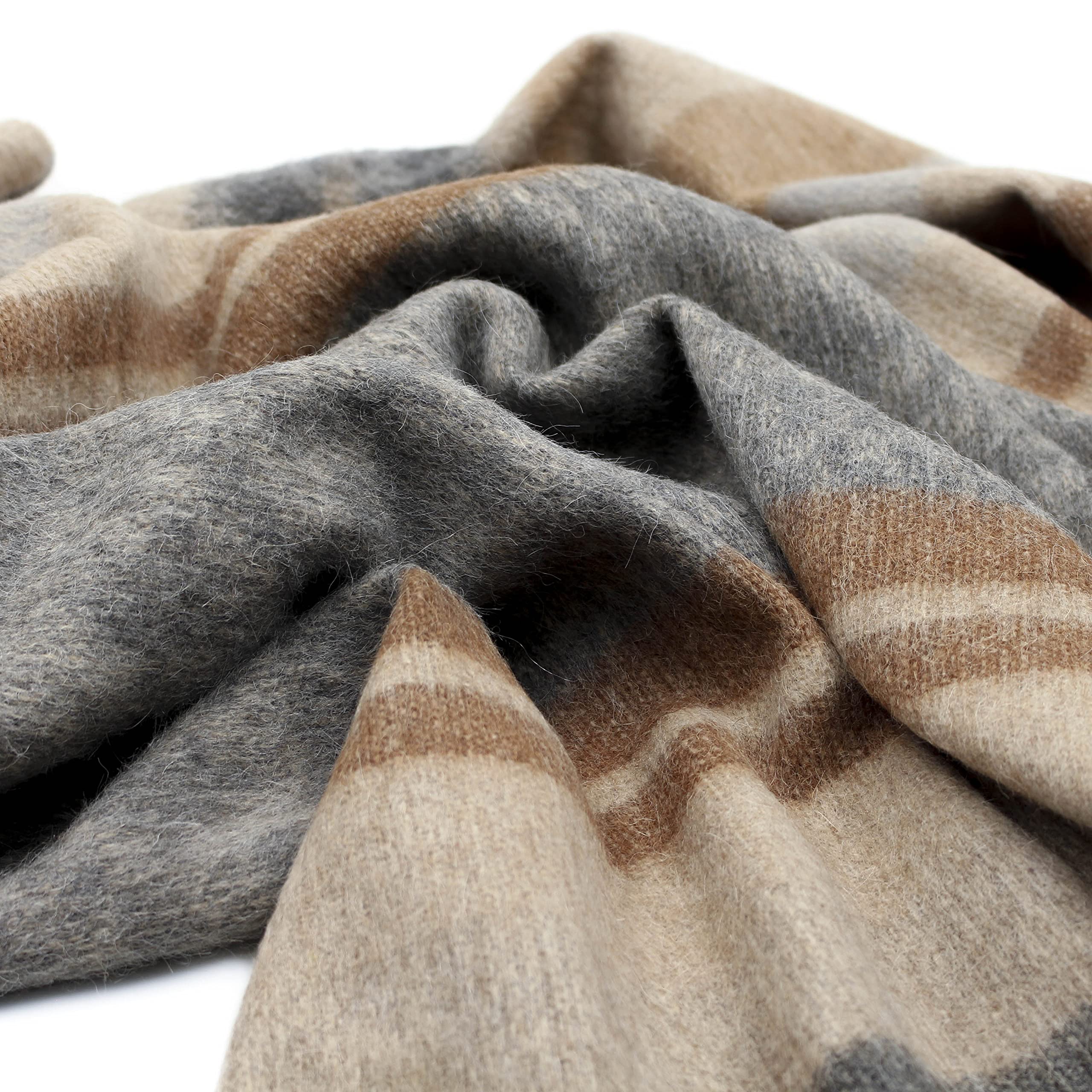 Premium Alpaca Wool Cherokee Style Blanket Throw - Soft & Warm Handmade Weaving for Home Decor, Sofa, Bed, and Travel - Cozy Gift for Winter & Fall