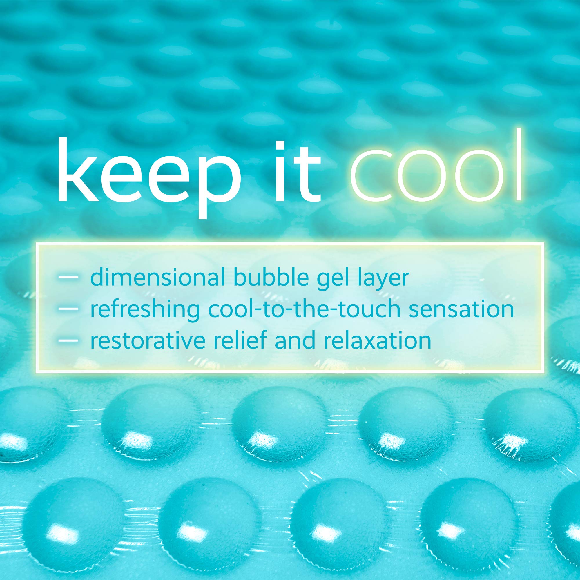 Comfortable Blue Bubble Gel Memory Foam Pillow - Queen Size for Better Sleep