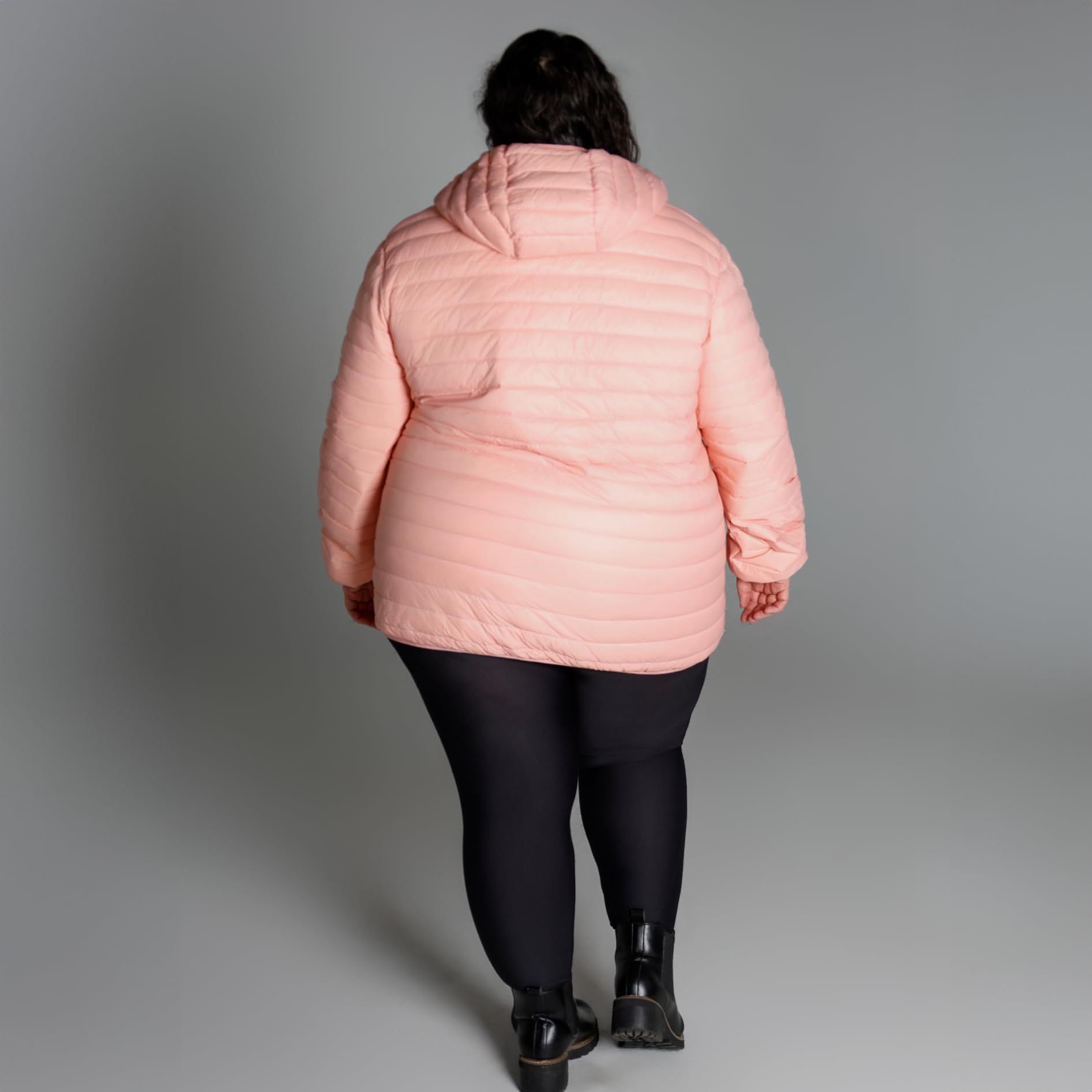 Women's Plus Size Packable Down Jacket 1X-6X - Lightweight Hooded Winter Coat for Spring & Fall | Warm Travel, Outdoor Hiking & Casual Wear