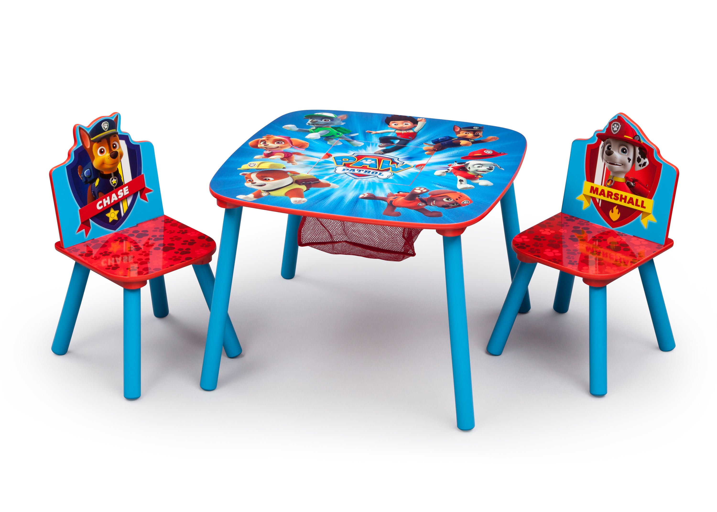 PAW Patrol 4-Piece Kids Playroom Set with Table, 2 Chairs & Deluxe Toy Storage Box | Toddler Furniture for Playroom, Bedroom or Nursery | Perfect for Playtime, Learning & Organization