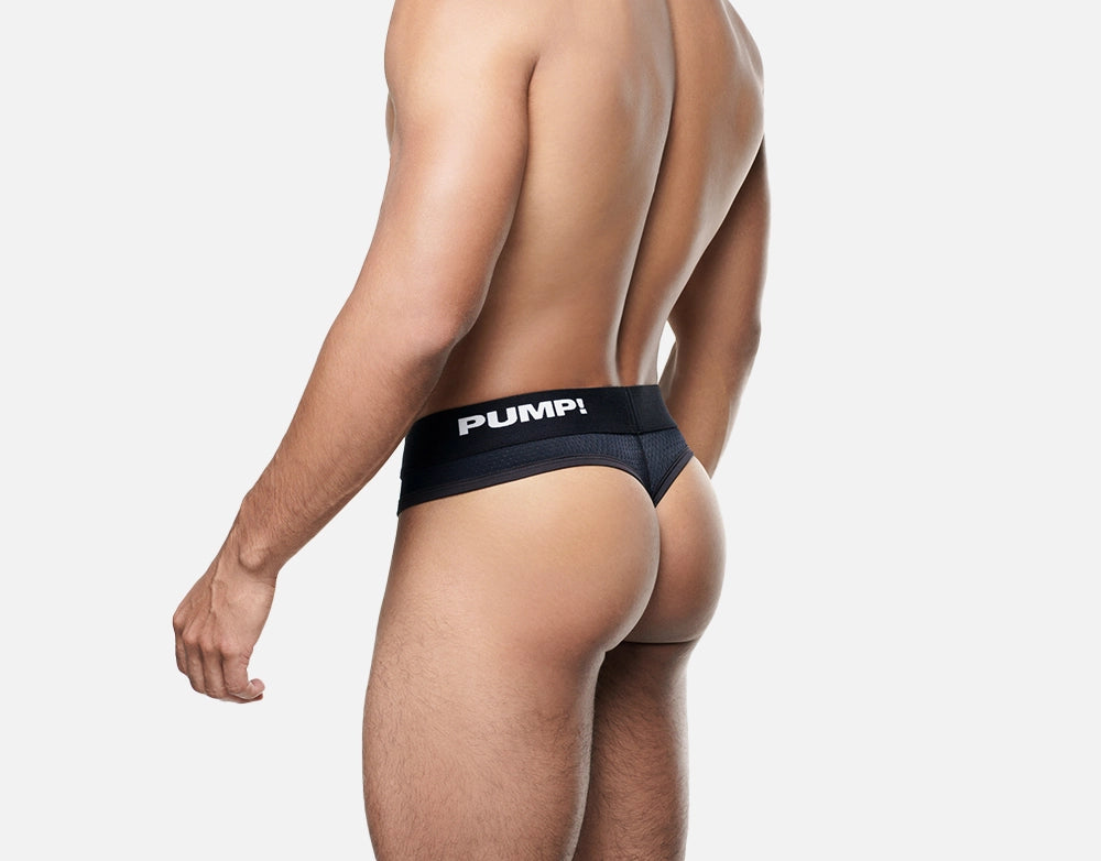 PUMP! Classic Mesh Thong Black - Sexy Comfortable Underwear for Women, Perfect for Daily Wear, Workout & Special Occasions