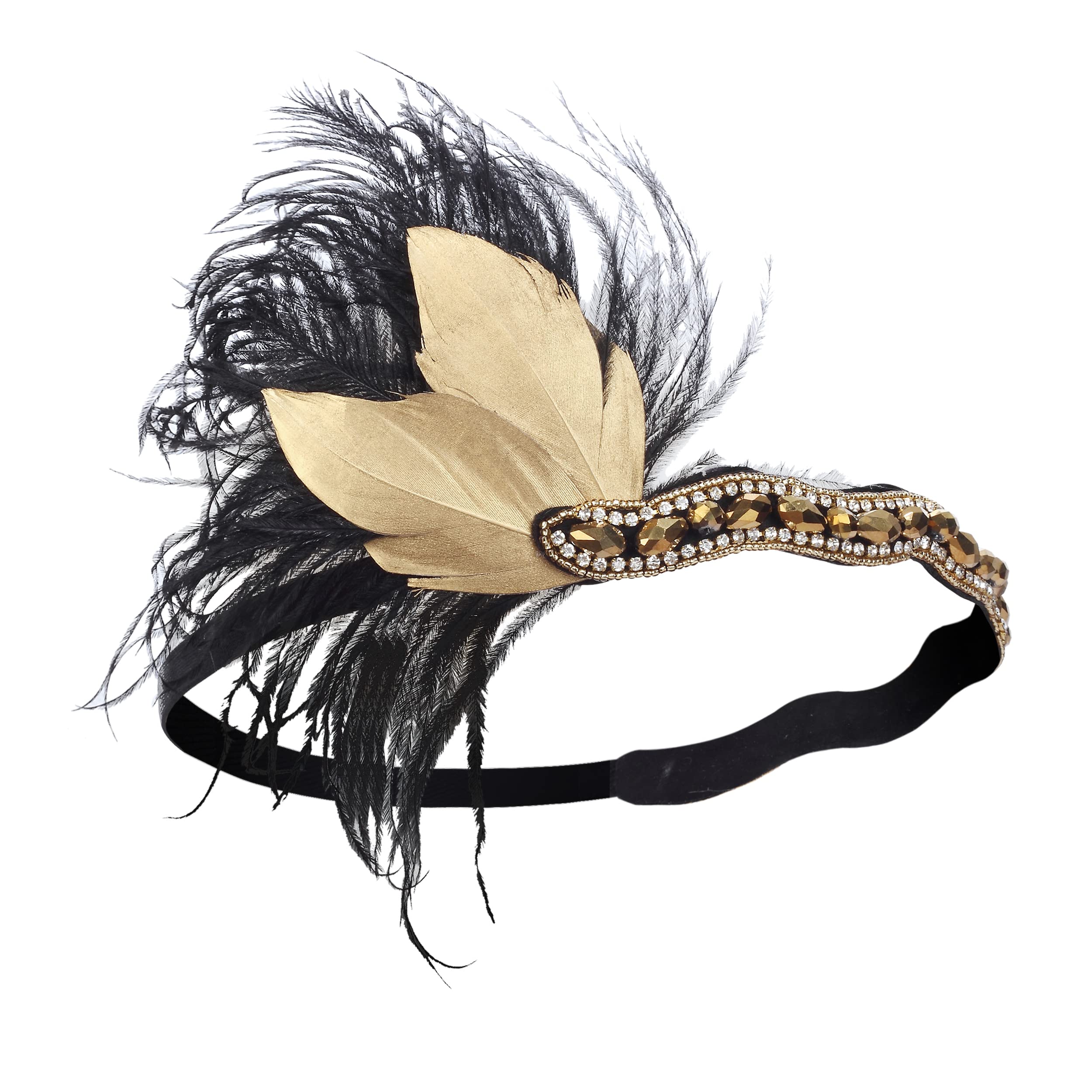 1920s Flapper Accessories Set - Headband, Earrings, Pearl Necklace for Vintage Parties