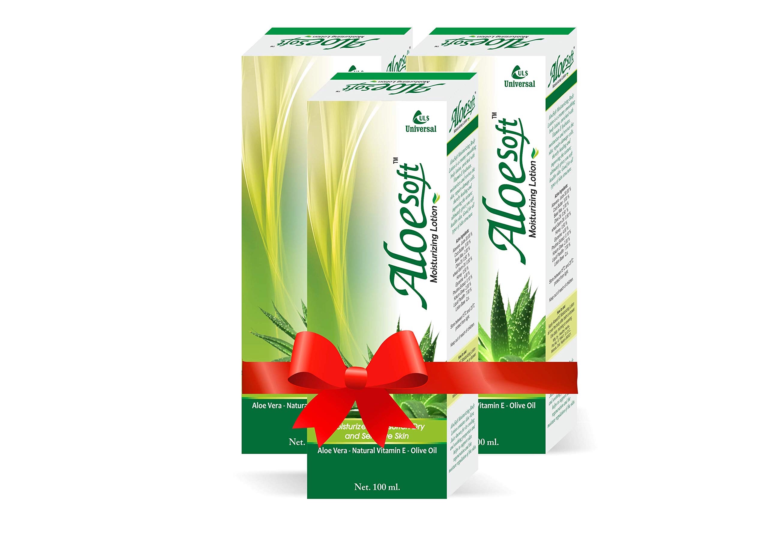 ALOESOFT Moisturizing Body Lotion for Dry Skin - 100ml (Pack of 3) | Hydrating & Nourishing Aloe Vera Lotion for Daily Skin Care & After Sun Relief